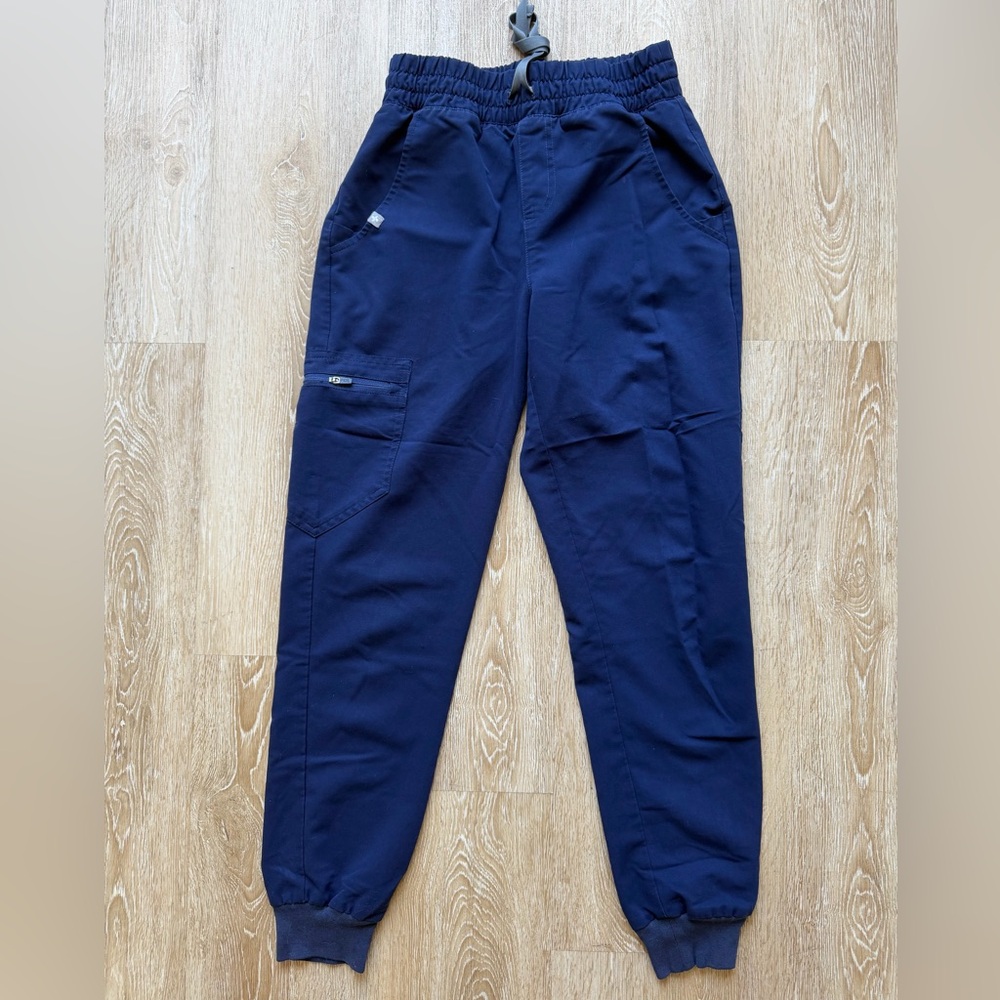 FIGS Zamora High-Waisted Joggers Scrubs Navy xxs petite